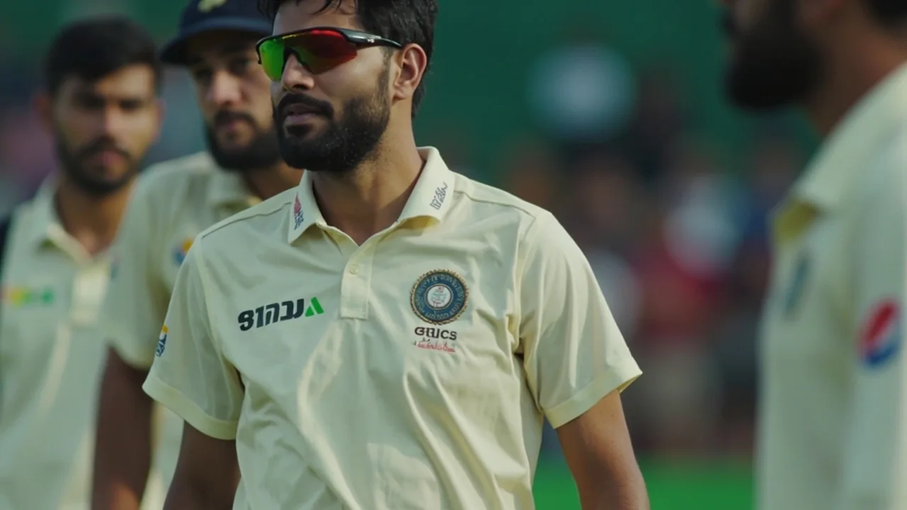 Medium tactical frame showing field placement and a spinner running in to bowl — the kind of scene that frames the No.3 selection debate on Indian surfaces.