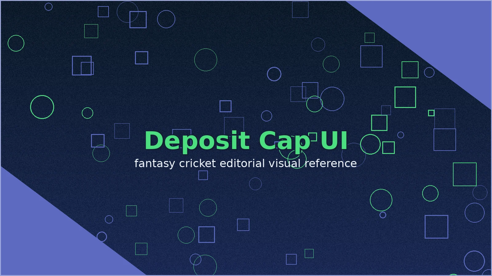 Deposit cap UI