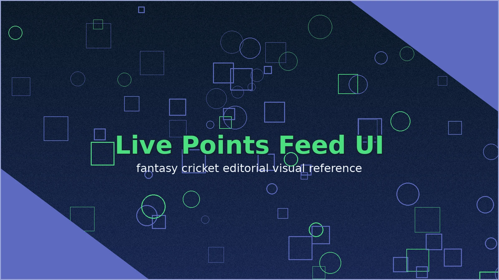 Live points feed UI
